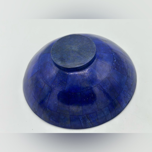 Lapis Lazuli, 8in Bowls. Natural Geniune Lapis Gemstone Mosaic - Picture 4 of 13
